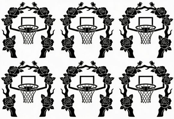 Basketball Rose Floral Hoop SVG Cut File Review