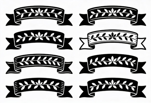 Floral Banners SVG Clipart Vector: A Designer's Review