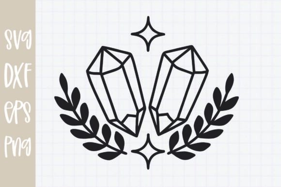 Floral Crystal Svg, Crystal Silhouette Review