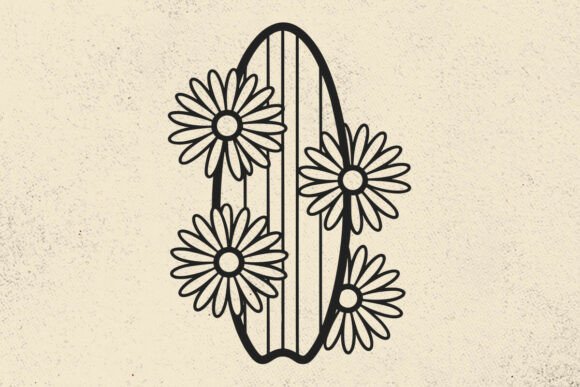 Floral Surfboard SVG: Tropical Surf Art Review