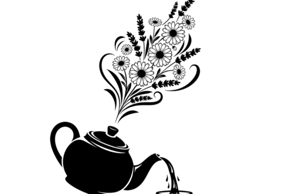 Floral Teapot SVG Black and White Design Review