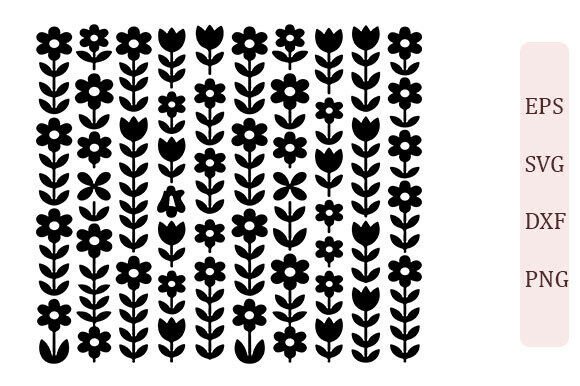 Folk Floral Pattern SVG PNG Set Review