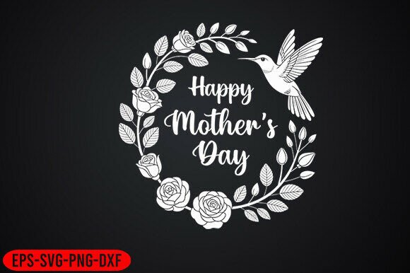 Happy Mothers Day Floral Wreath SVG Review