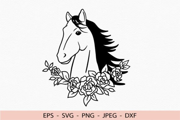 Horse Svg Floral Horse Dxf Farm Animal Review