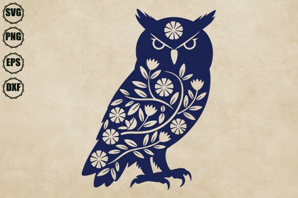 Owl Svg, Floral Owl Review for Real Embroidery