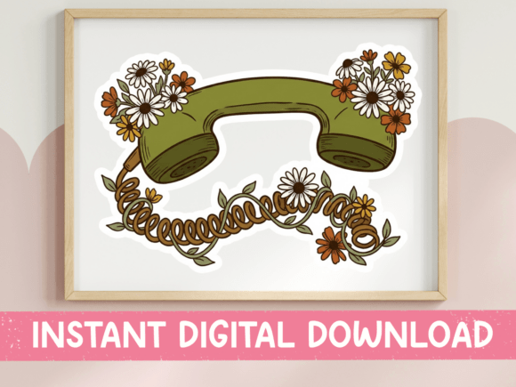 Retro Floral Telephone SVG Review