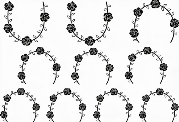 Rose Floral Borders SVG Clipart Frames Review
