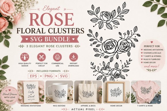 Rose Floral Clusters SVG PNG: A Designer's Real-World Review
